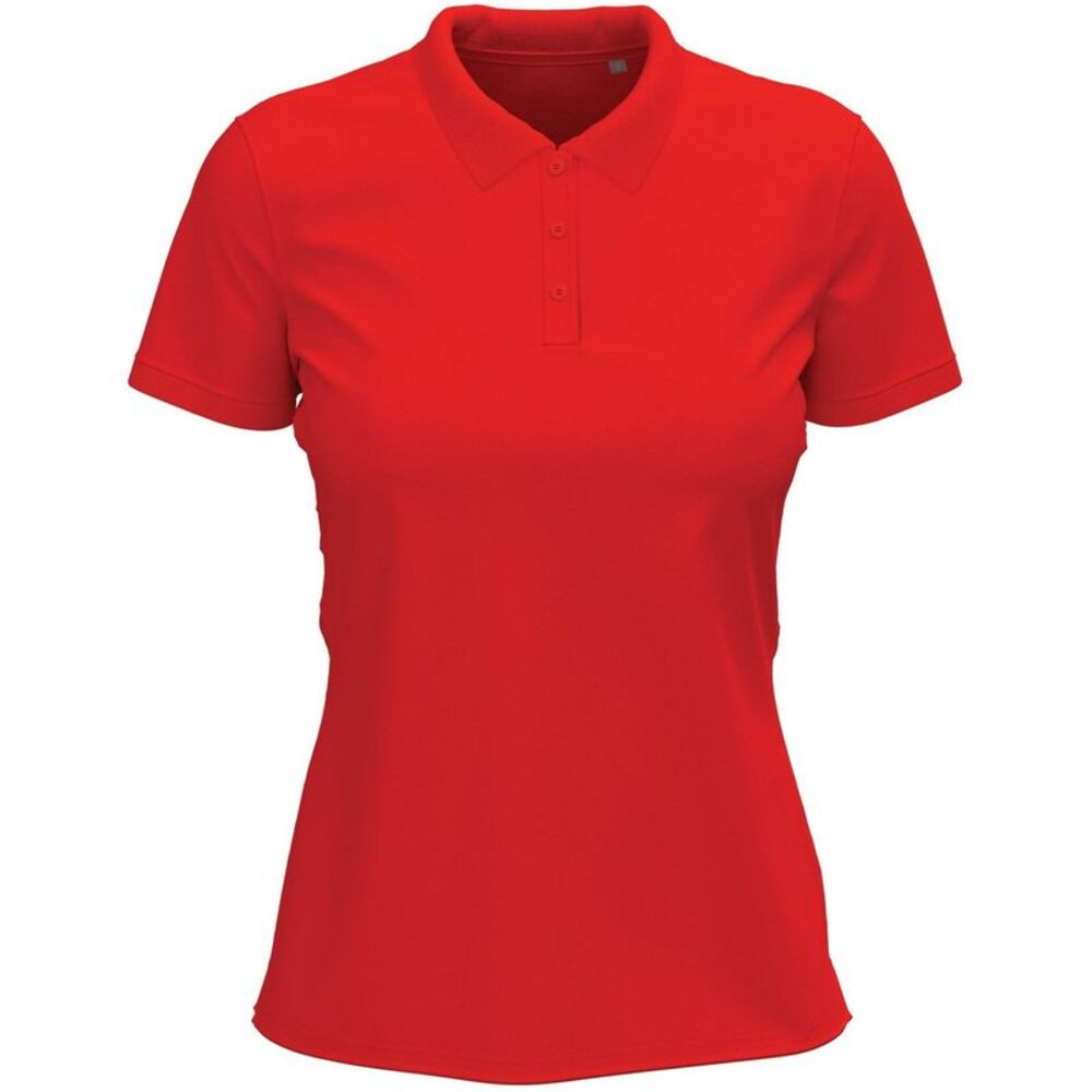 Stedman Womens/Ladies Stretch Polo Shirt / Scarlet Red